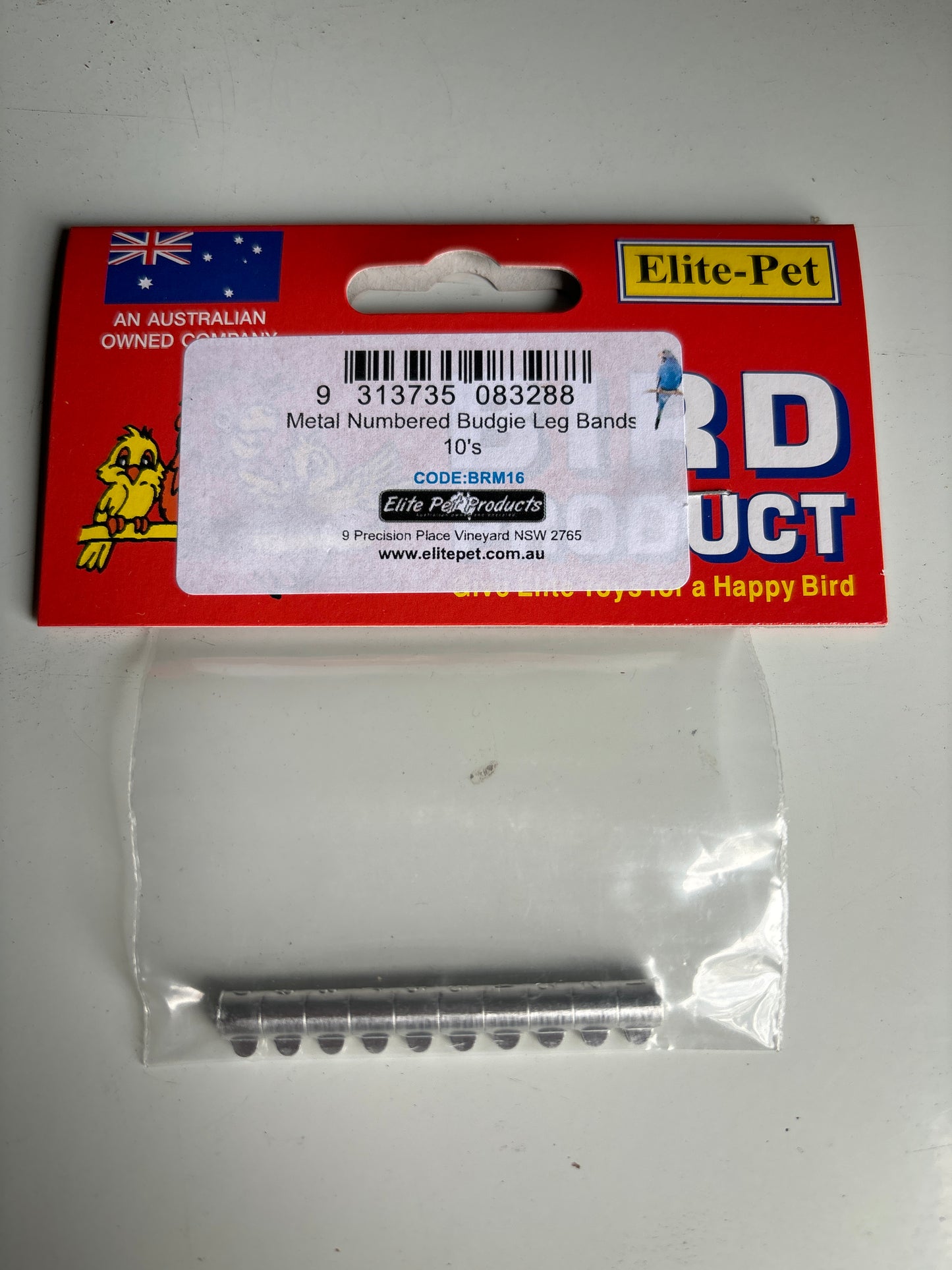 Metal Leg Rings - Budgie Pack Of 10