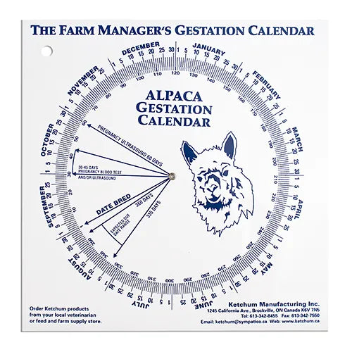 Alpaca Gestation Calendar