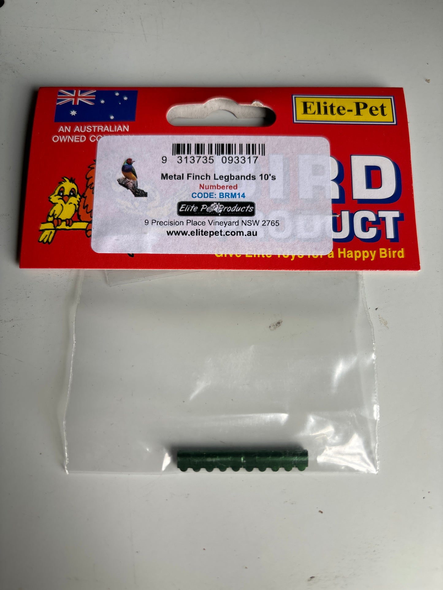 Metal Leg Rings - Finch Pack Of 10