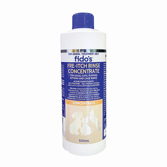 Fido’s Fre-Itch Rinse Concentrate 500ml Wash For Flea & Tick Control