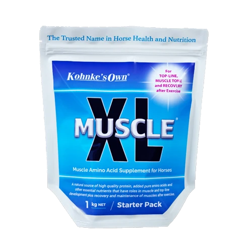 Kohnke's Own Muscle XL. 1kg Muscle Amino Acid Supplement, with Vitamin E, for Horses