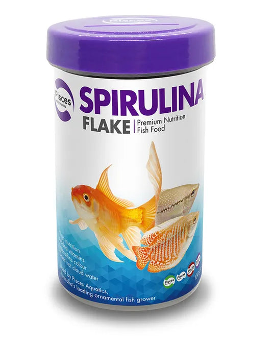 Pisces Aquatics Spirulina Flakes 100g Suitable For All Fish