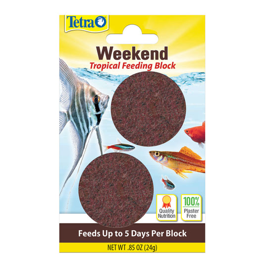 Tetra Tropical Fish Weekend Feeder 24g Two Blocks Per Pack