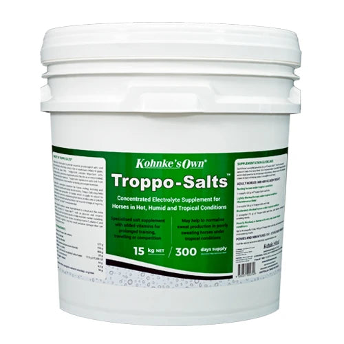 Kohnke's Own Troppo-Salts. 15kg For Horses under Hot, Humid or Tropical Conditions