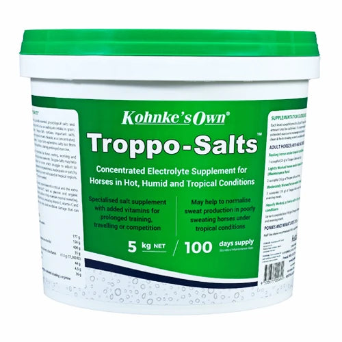 Kohnke's Own Troppo-Salts. 5kg For Horses under Hot, Humid or Tropical Conditions