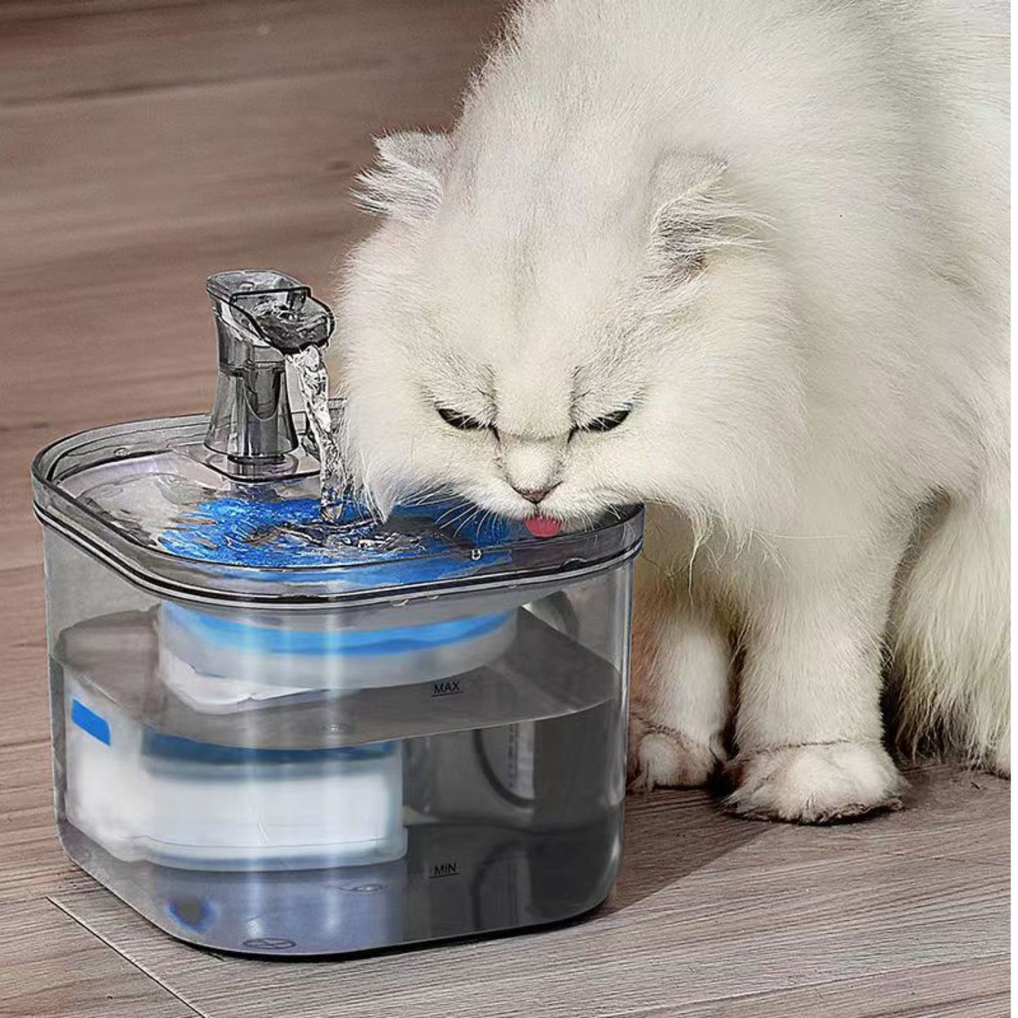 FLOOFI 2 Litre Pet Water Fountain for Cats and Small Dogs