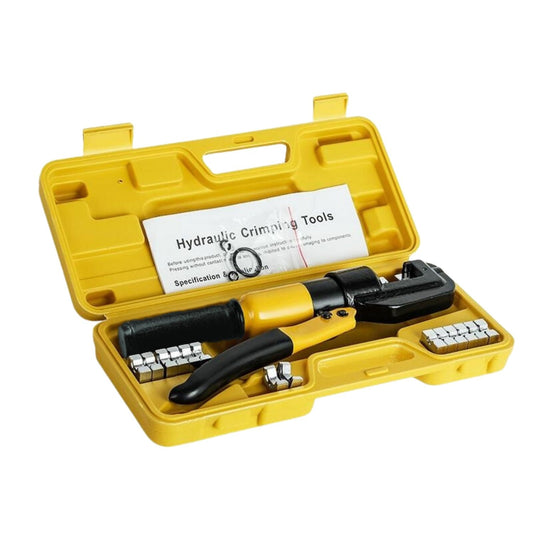 8 Ton Hydraulic Crimping Tool with 9 Dies (Yellow)