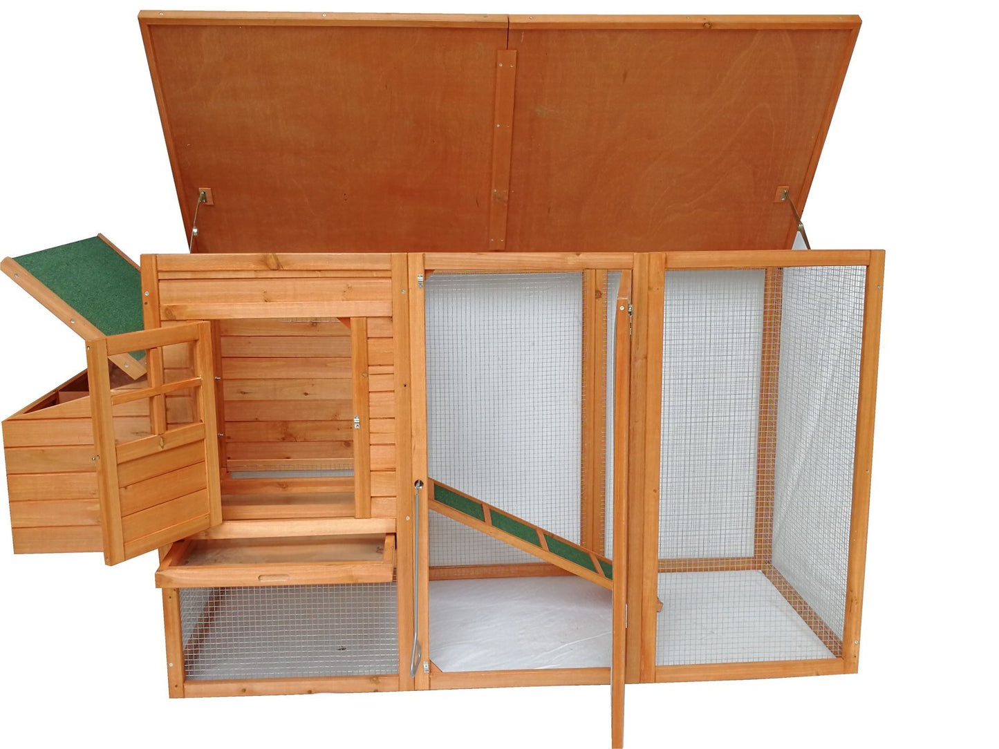 Large Wooden Chicken Coop Chook House With Open Roof
