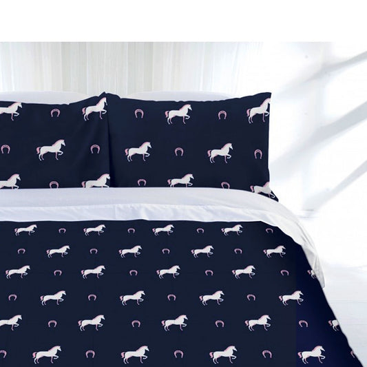 Just Home Just Home Horse Shoe Quilt Cover Set Single