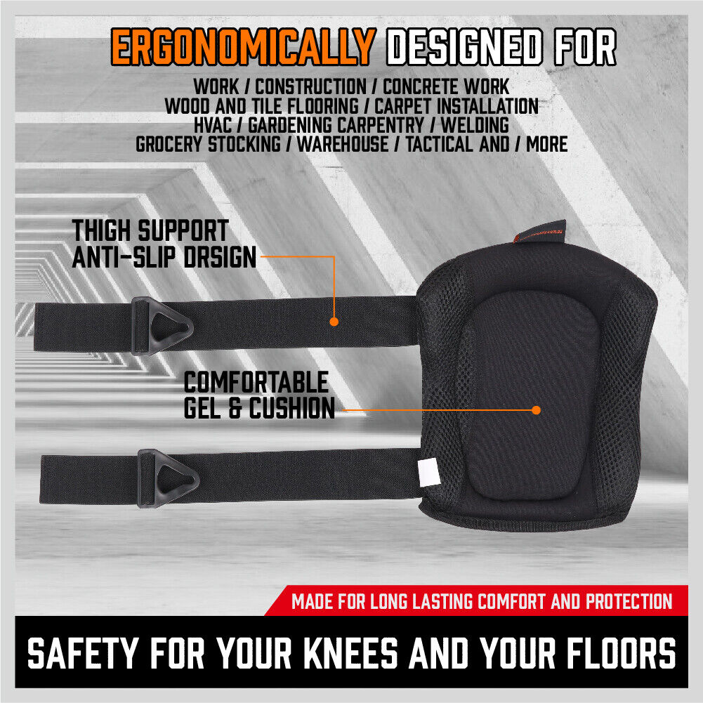 Knee Pads Work Safety Senior Gel Cushion High Density Foam Padding Pair