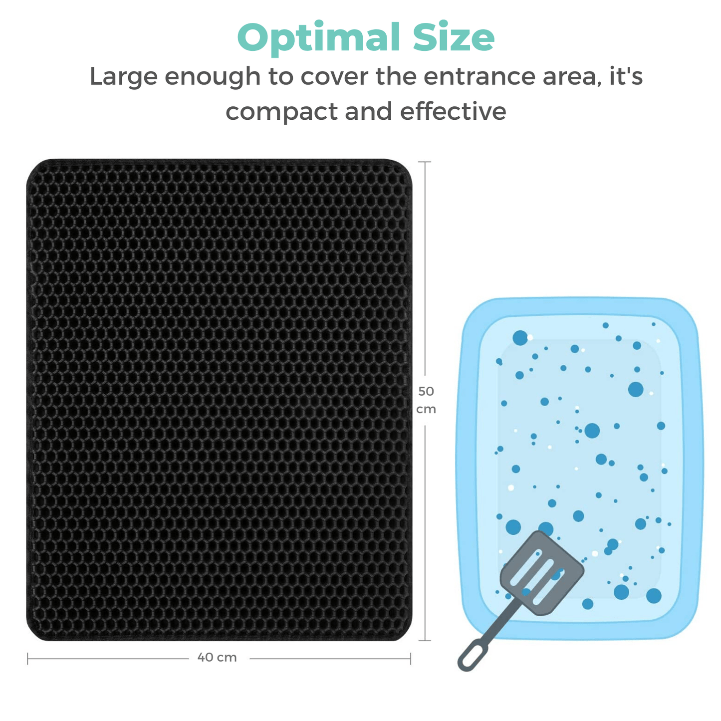 Cat Litter Mat, Honeycomb Dual Layer Design Large