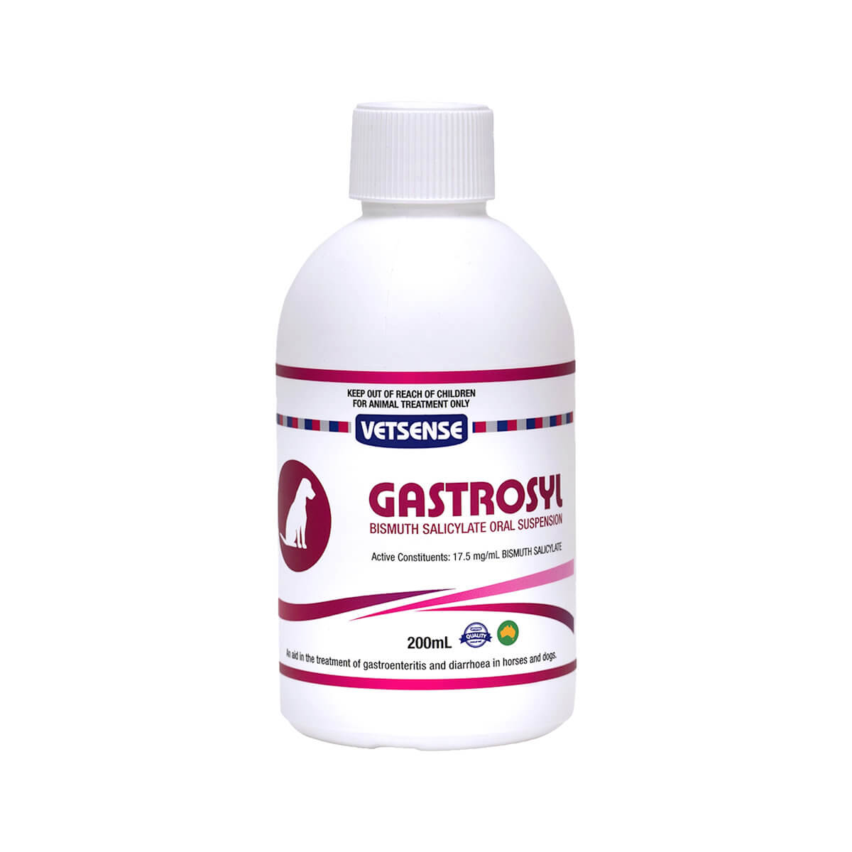 Vetsense Gastrocyl For Dogs & Horses 200ml An Aid In The Treatment Of Diarrhoea