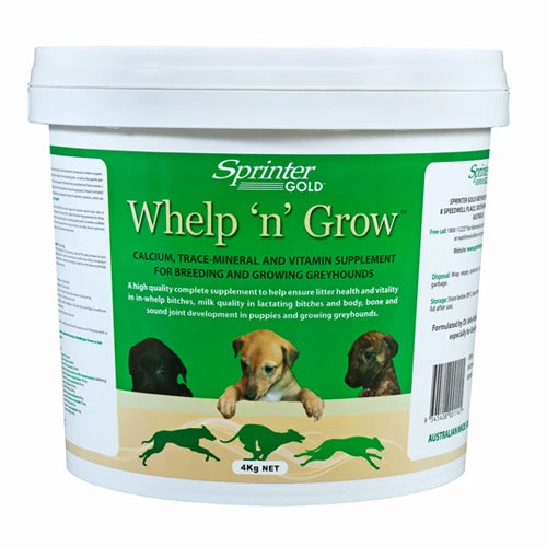 Sprinter Gold Whelp N Grow 4kg Vitamin And Mineral Supplement For Breeding And Growing Greyhounds