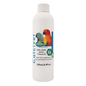 Vetafarm Calcivet 250ml Water Soluble Calcium & Vitamin D3 For Birds