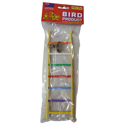 Plastic Ladder With Bell Bird Toy