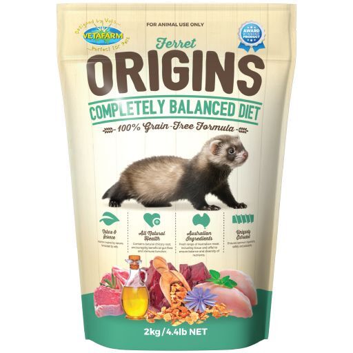 Vetafarm Ferret Origins 2kg Complete Diet For Ferrets