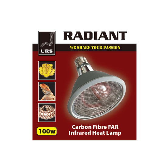 URS Radiant Globe 100W Carbon Fibre FAR Infrared Heat Lamp