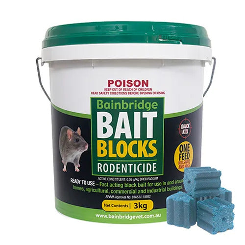 Bainbridge Rodent Bait Blocks 3kg