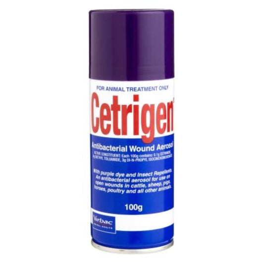 Virbac Cetrigen 100g Aerosol Antibacterial Wound Spray