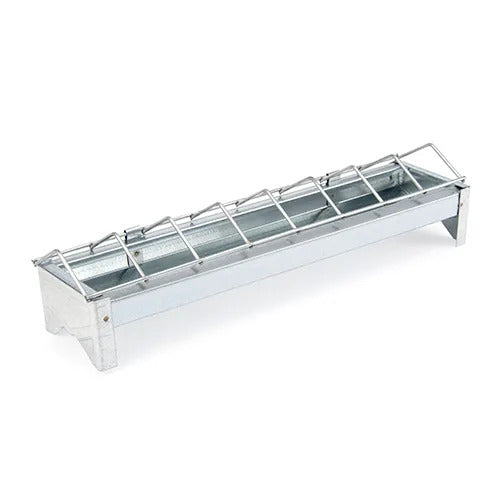 Galvanised Feed Trough For Chicks - 50cm