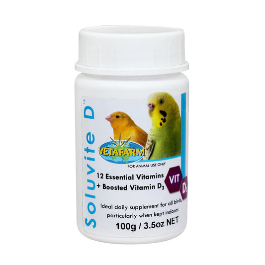 Vetafarm Soluvite D 100g Essential Vitamins & Boosted Vitamin D3