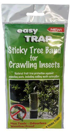 Easy Trap Sticky Tree Band For Crawling Insects. Pack of 4