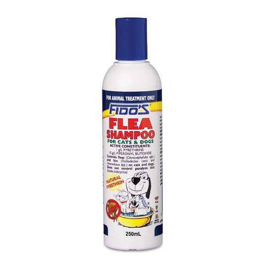 Fidos Flea Shampoo 250ml For Cats & Dogs With Natural Pyrethrins