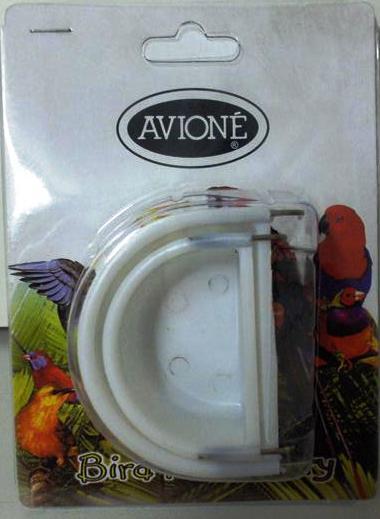 Avione Plastic D Cup Feeder Twin Pack Medium. Suitable For Bird Cages, Aviaries And Small Animal Cages