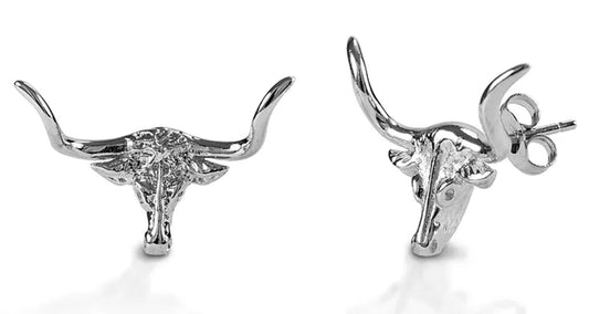 Longhorn Earrings Sterling Silver By Kelly Herd