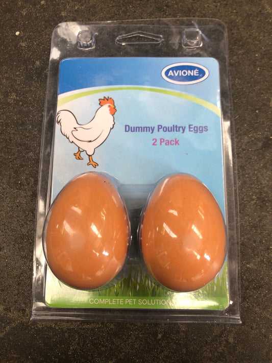 Plastic Dummy Poultry Eggs - Brown Pack Of 2