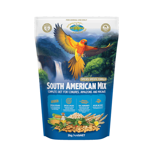 Vetafarm South American Mix 2kg Complete Diet For Conures, Amazons And Macaws