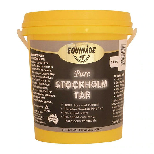 Equinade Pure Stockholm Tar 1 Litre 100% Swedish Pine Tar For Hooves