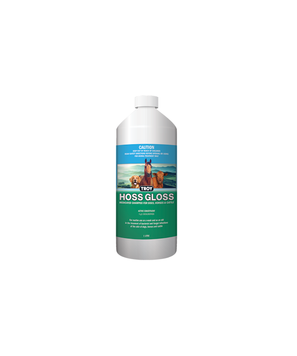 Troy Hoss Gloss 1 Litre Medicated Shampoo For Animals
