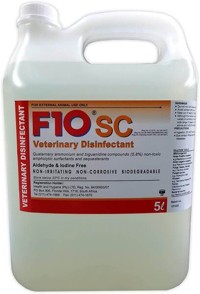 F10 SC Veterinary Disinfectant 5 Litre