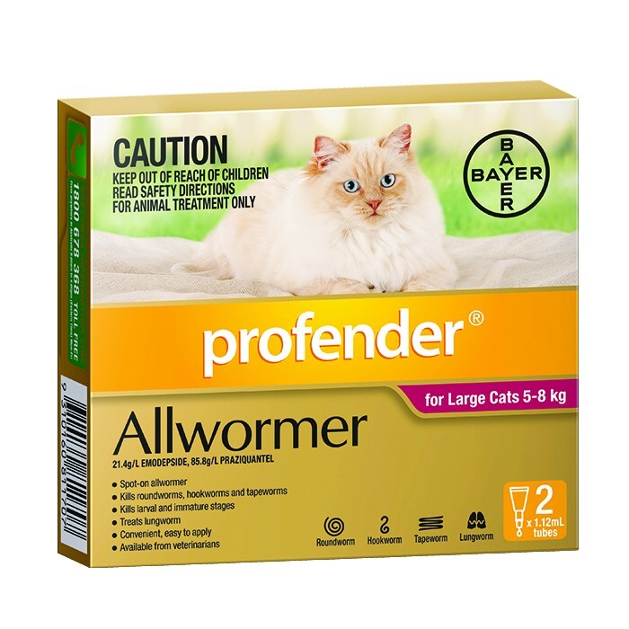 Profender Spot On All Wormer For Cats - Large 5-8kg