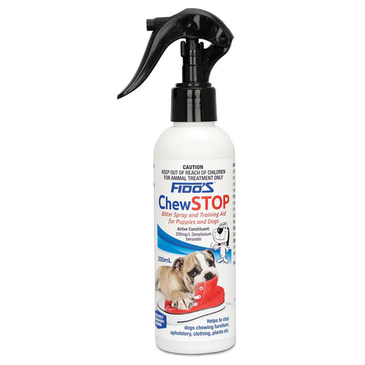 Fido's Chew Stop 200ml Bitter Spray & Training Aid For Puppies & Dogs