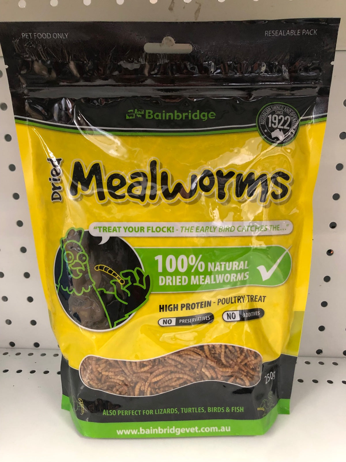 Dried Mealworms 250g Protein Source For Poultry And Birds