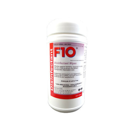 F10 Disinfectanct Wipes 100 Pack