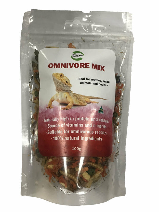 Pisces Omnivore Mix 100g Freeze Dried Treats For Reptiles