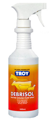 Troy Debrisol 500ml Enzyme Wound Solution For Animals
