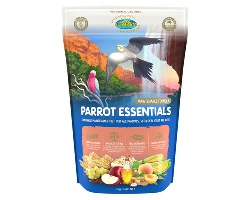 Vetafarm Parrot Essentials 2kg Complete Extruded Pellet Diet For All Parrots