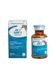 Ceva Amp 5 Injection 20ml A Coronary Vasodilator For Horses & Dogs