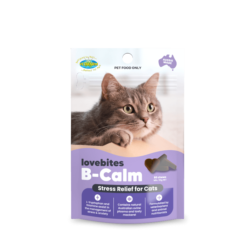 Vetafarm Lovebites B-Calm For Cats 60 Pack Stress Relief For Cats
