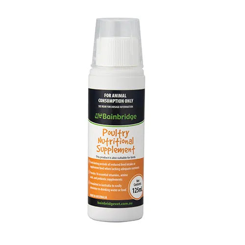 Poultry & Bird Nutritional Supplement 125ml Vitamins Amino Acids & Prebiotics