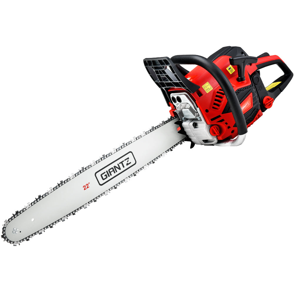 Giantz Chainsaw Petrol 58CC 22" Bar Commercial E-Start Pruning Chain Saw 4.2HP