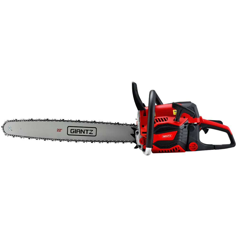 Giantz Chainsaw Petrol 58CC 22" Bar Commercial E-Start Pruning Chain Saw 4.2HP