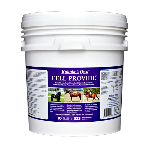 Kohnke's Own Cell Provide. 10kg Vitamin & Mineral Supplement For Lightly Worked Horses