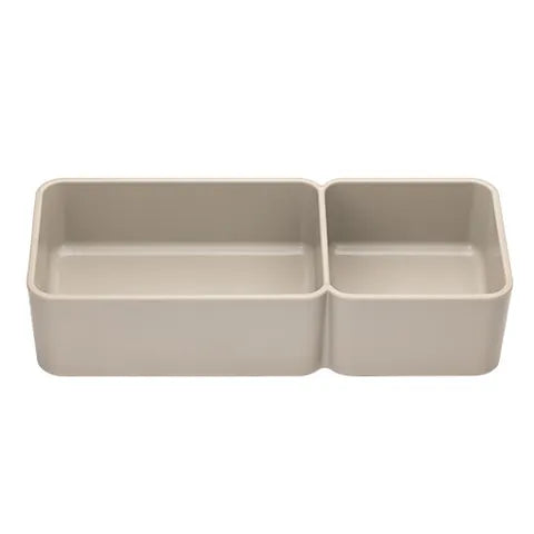Small Animal Divided Rectangular Bowl Weighted