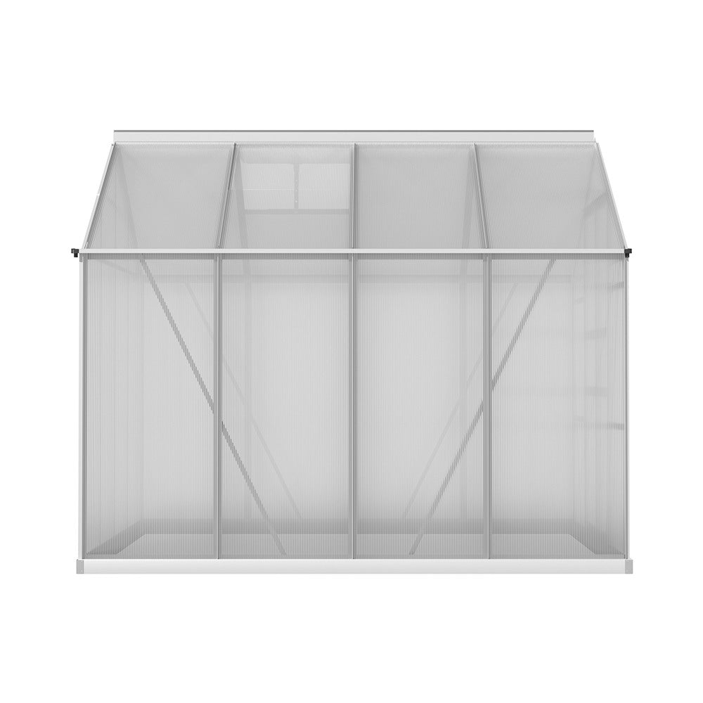Greenfingers Aluminium Greenhouse Polycarbonate Garden Shed 2.4x2.5M