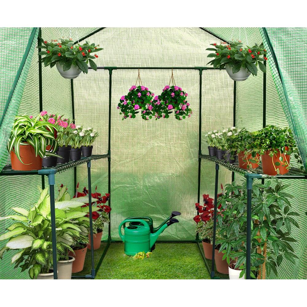 Greenfingers Greenhouse 1.2x1.9x1.9M Walk in Green House 4 Shelves